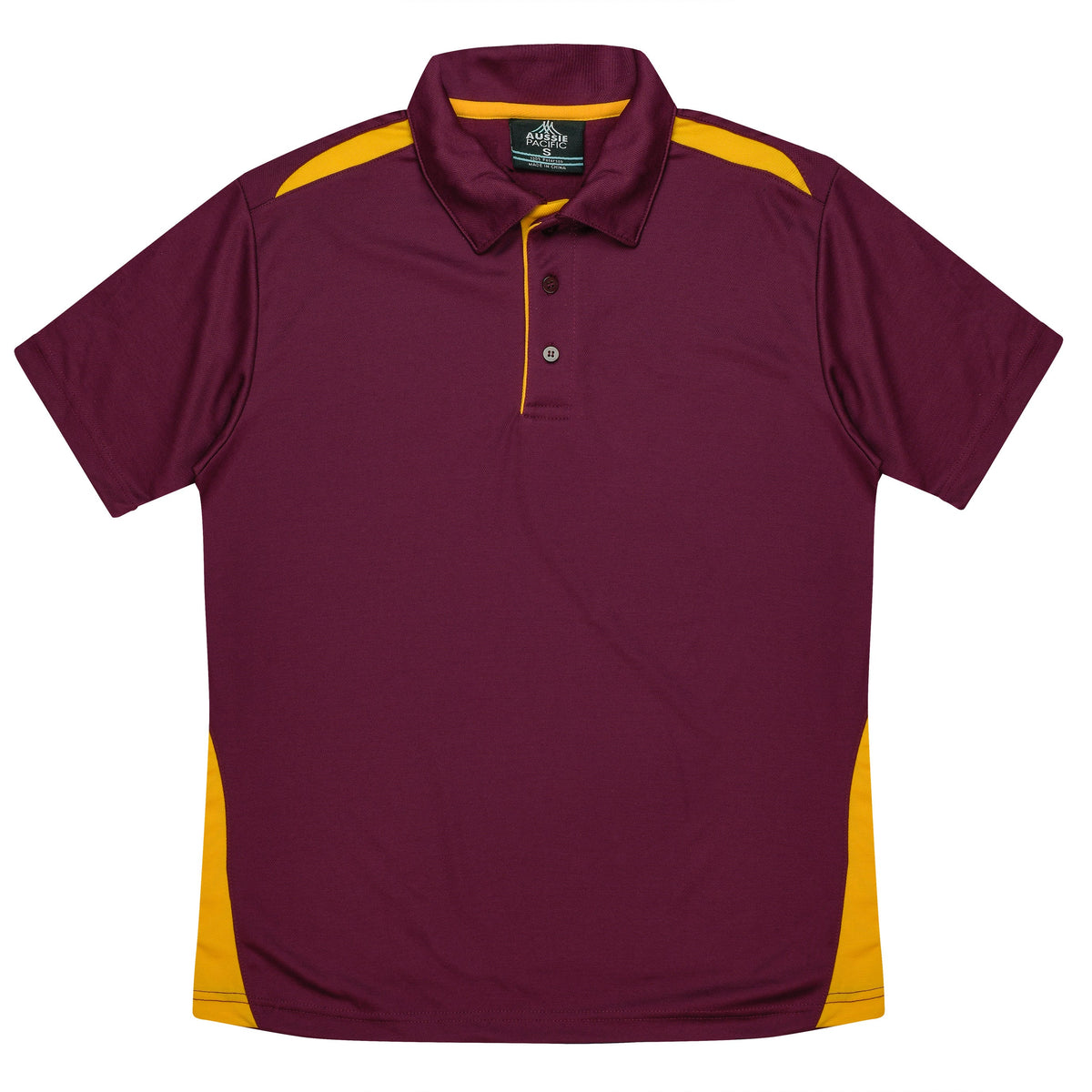 Aussie Pacific Paterson Kids Polo 3305 - Maroon/Gold