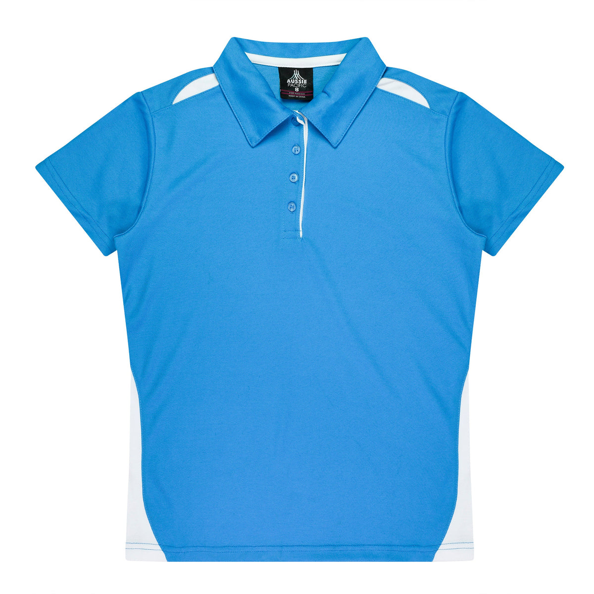 Aussie Pacific Paterson Ladies Polo 2305 - Pacific Blue/White