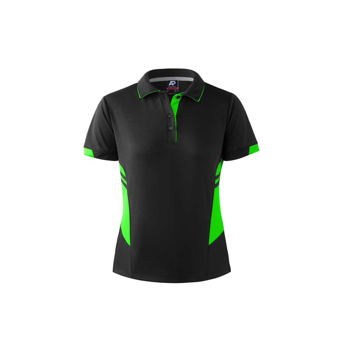 Aussie Pacific Tasman Ladies Polo 2311 - Slate/Neon Green