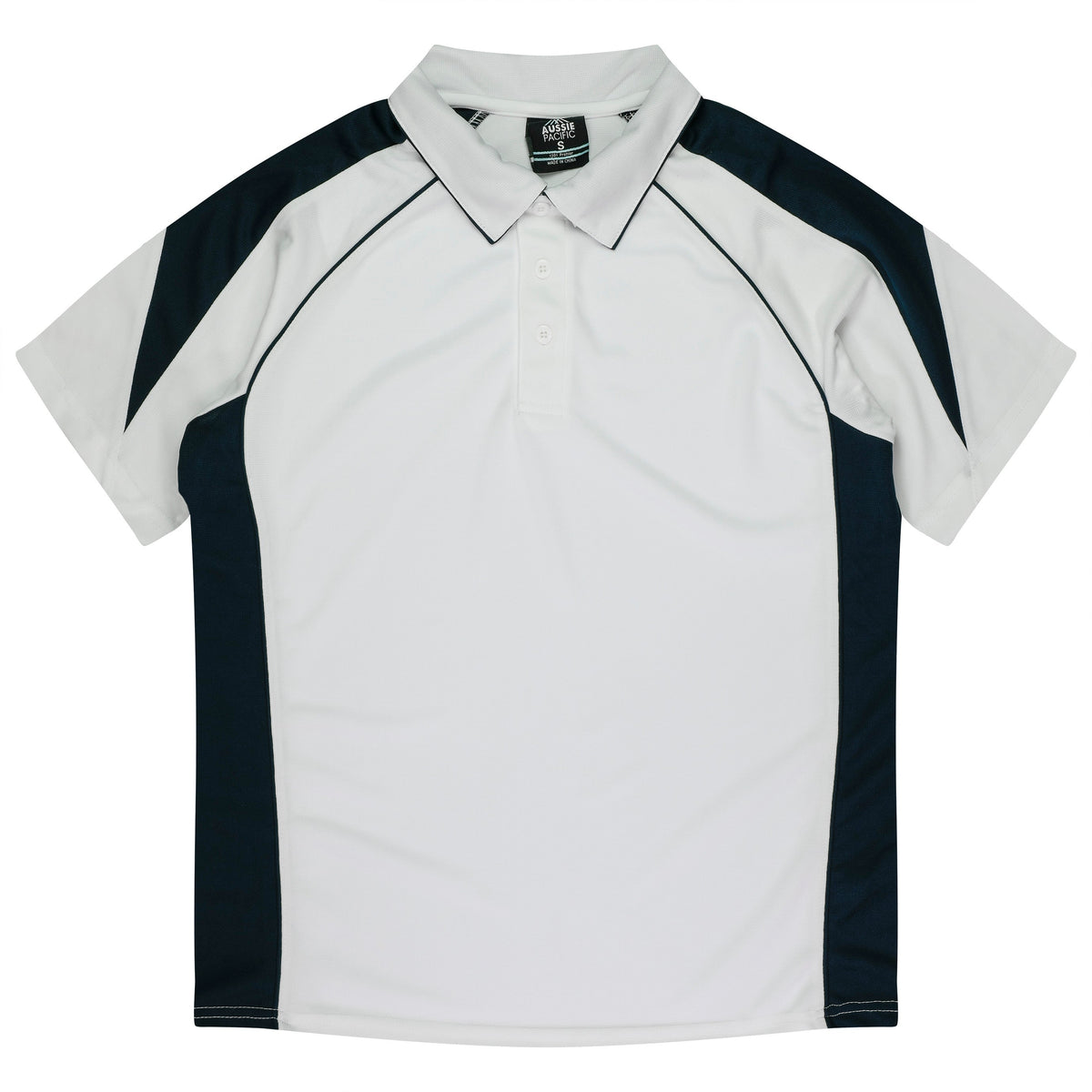 Aussie Pacific Premier Kids Polo 3301 - White/Navy