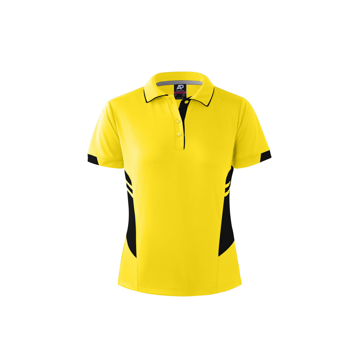 Aussie Pacific Tasman Ladies Polo 2311 - Neon Yellow/Black