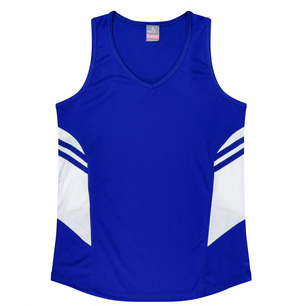 Aussie Pacific Tasman Ladies Singlet 2111 - Royal/White