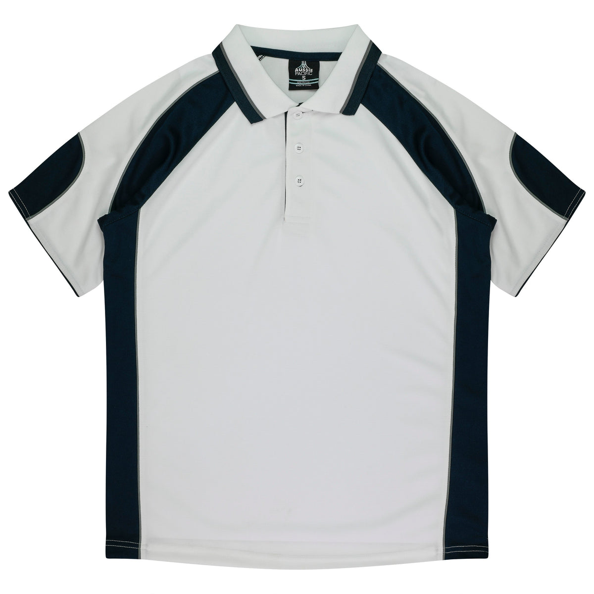 Aussie Pacific Murray Kids Polo 3300 - White/Navy