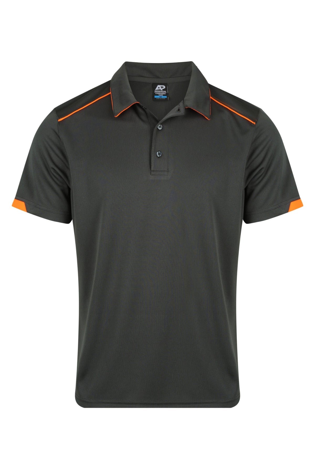Aussie Pacific Currumbin Men's Polo 1320 - Slate/Hi Viz Orange