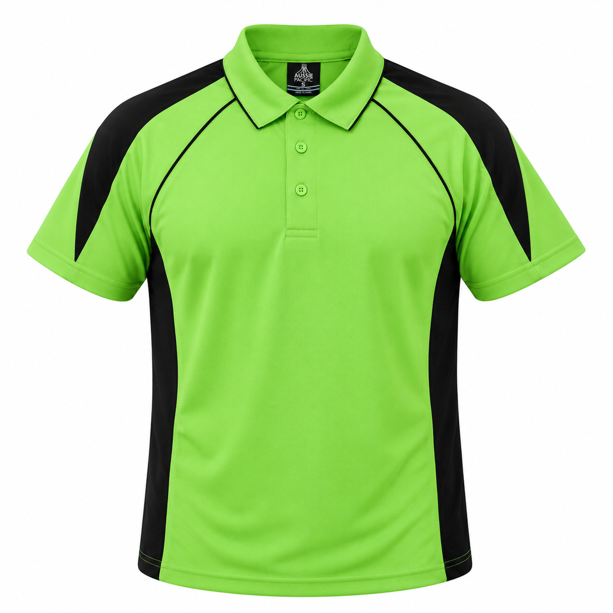 Aussie Pacific Premier Men's Polo 1301 - Apple/Black