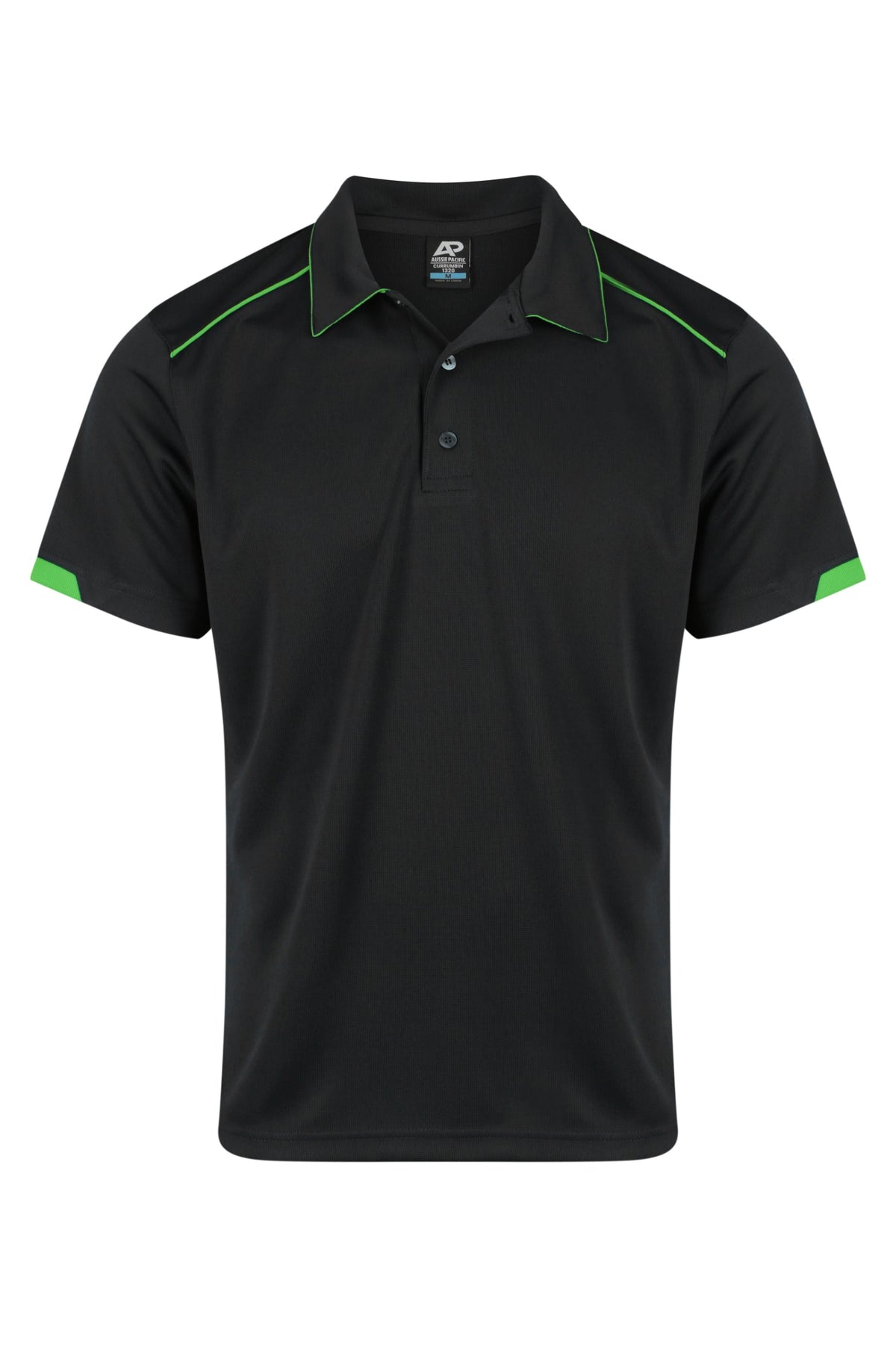 Aussie Pacific Currumbin Men's Polo 1320 - Black/Kawa Green