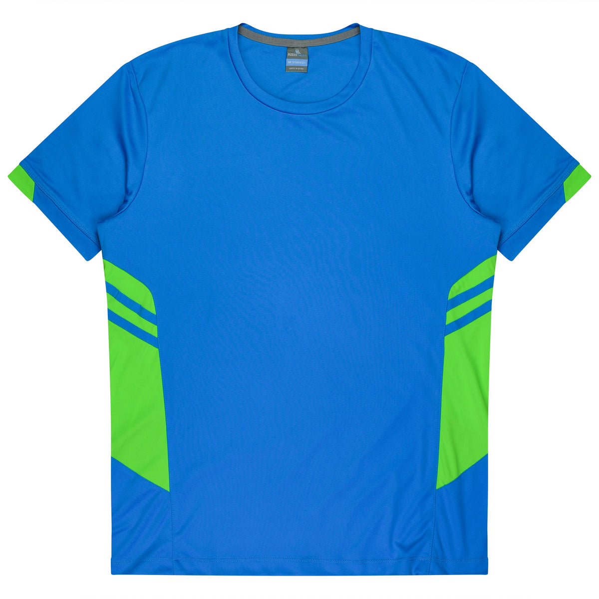 Aussie Pacific Tasman Men's Tee 1211 - Cyan/Neon Green