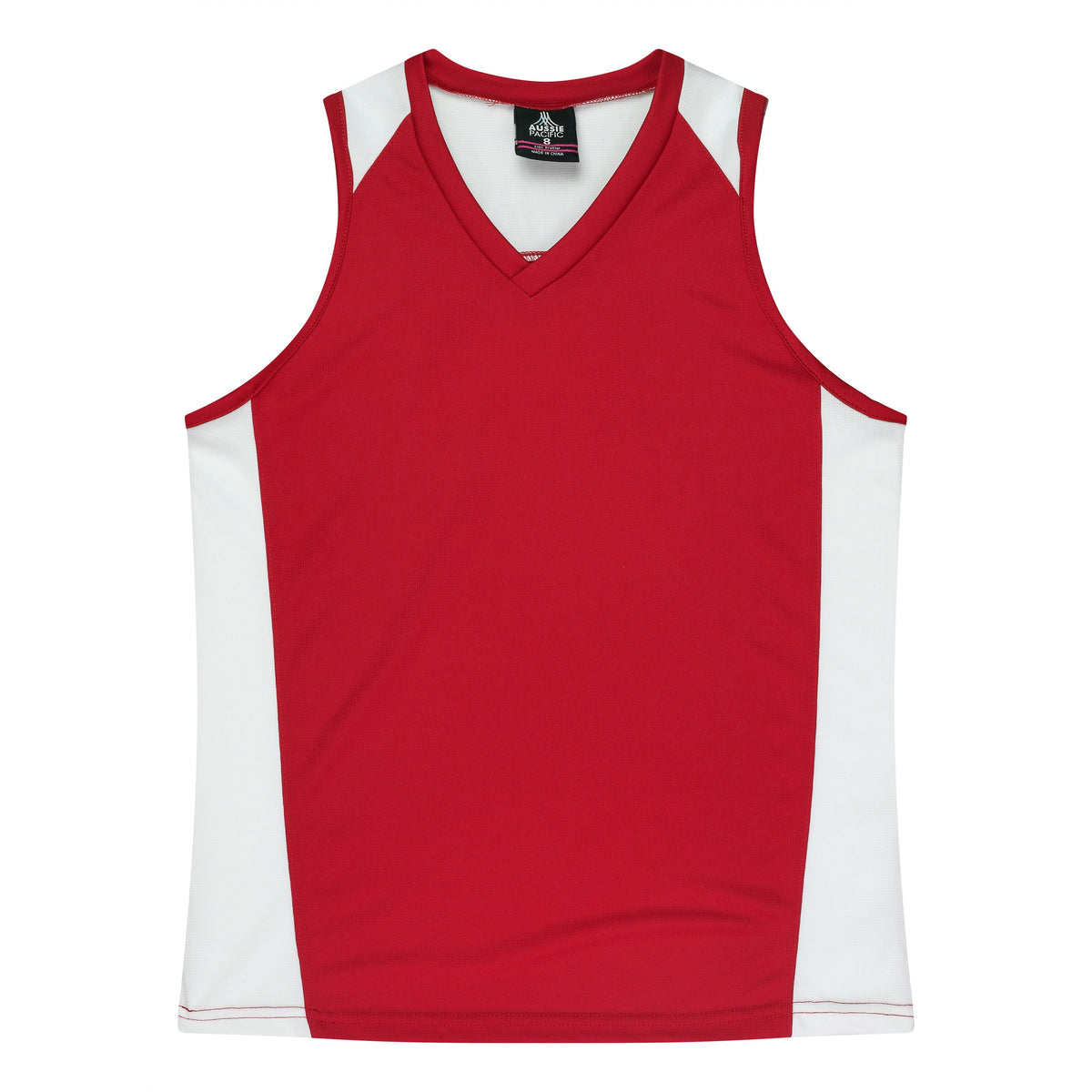 Aussie Pacific Premier Ladies Singlet 2101 - Red/White