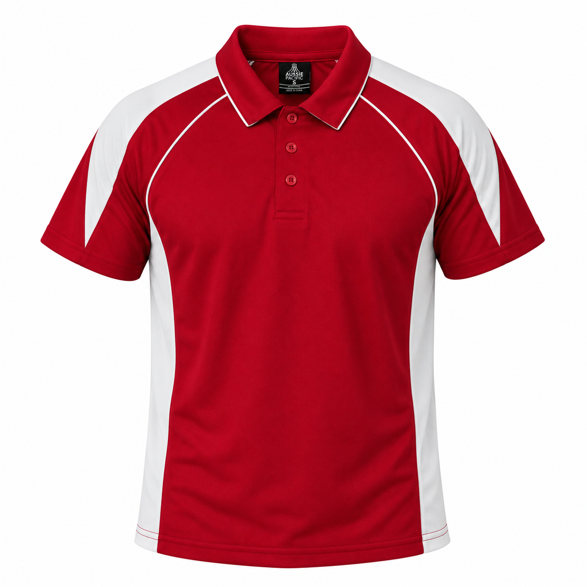 Aussie Pacific Premier Men's Polo 1301 - Red/White