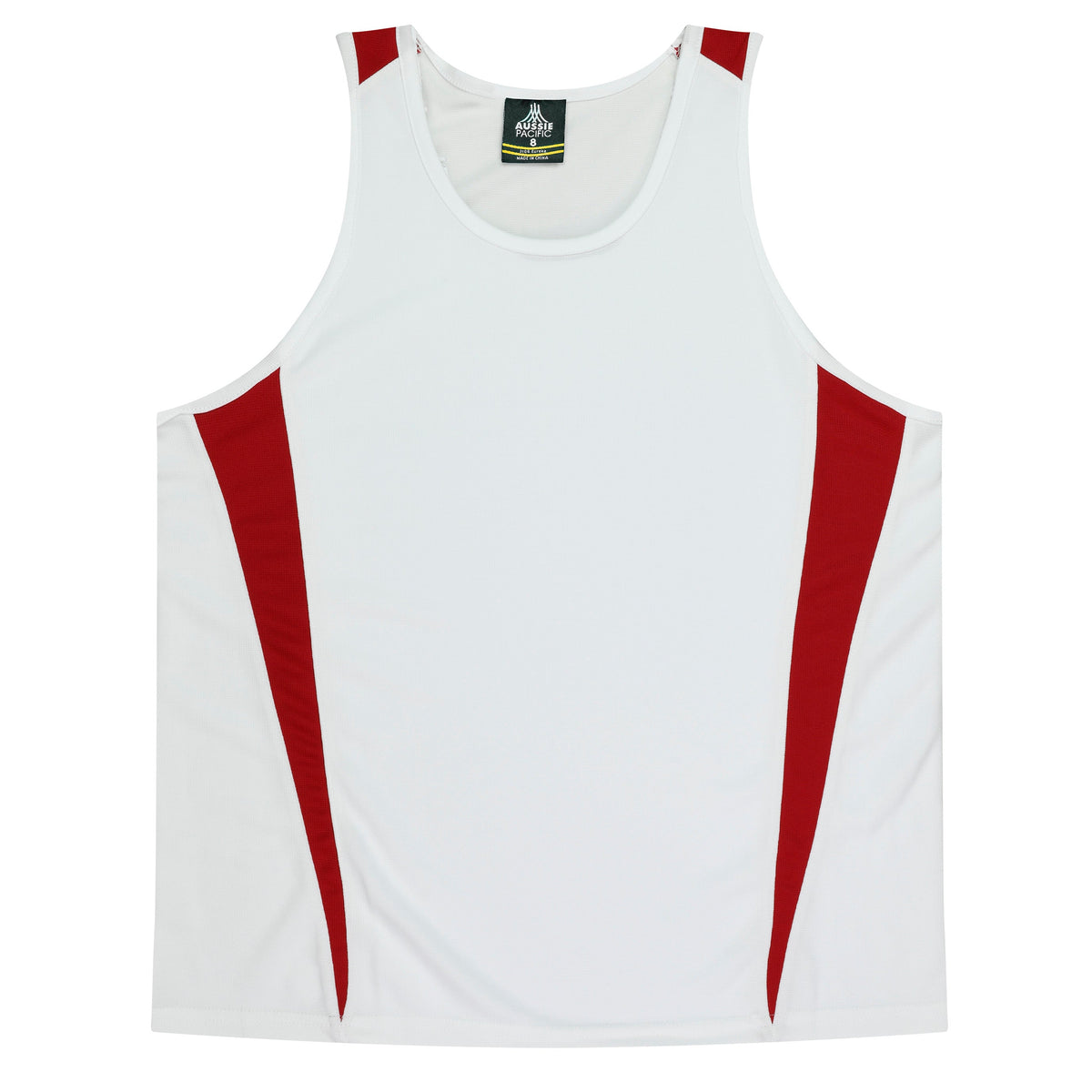 Aussie Pacific Eureka Kids Singlet 3104 - White/Red