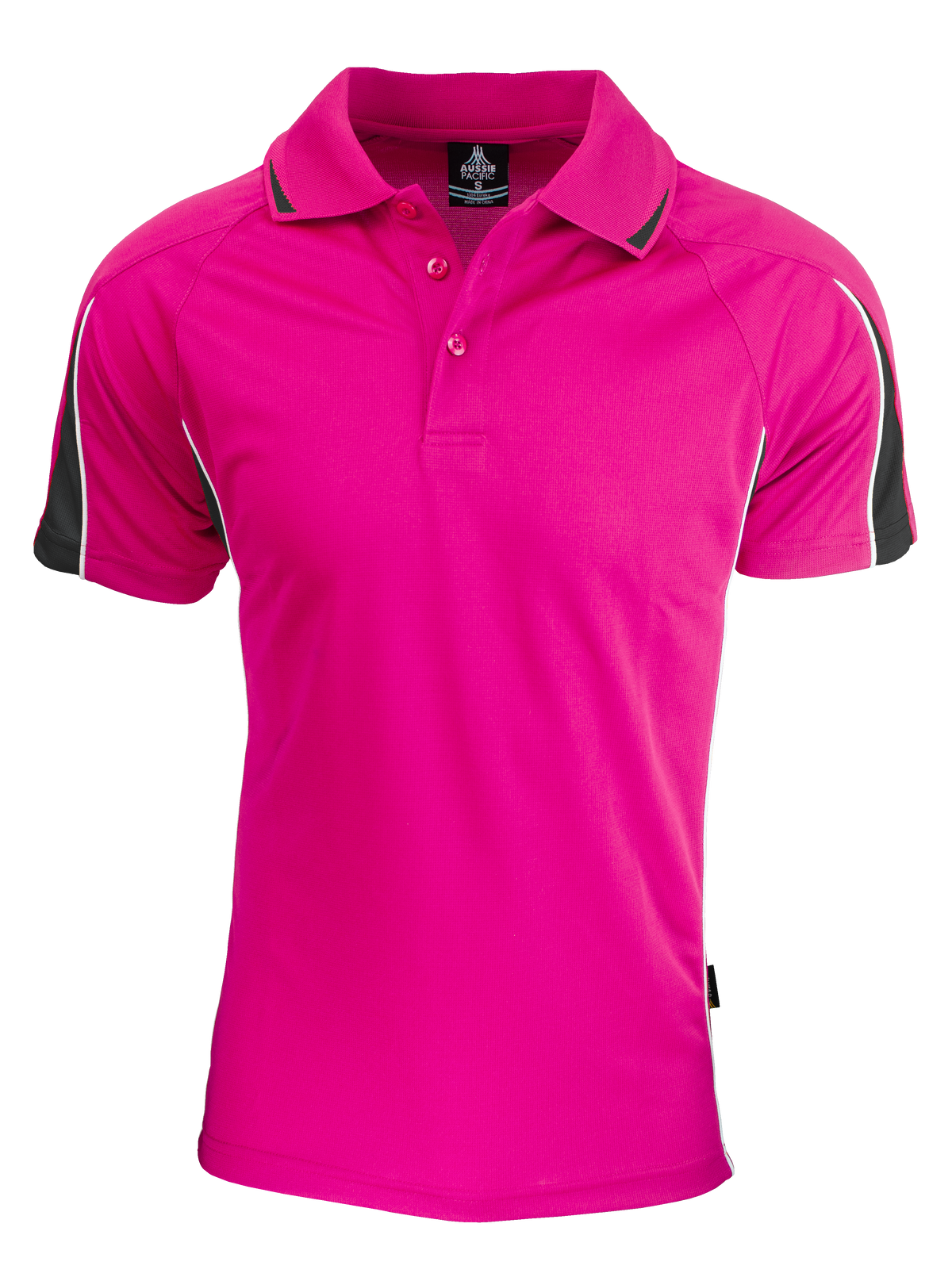Aussie Pacific Eureka Men's Polo 1304 - Pink/Black