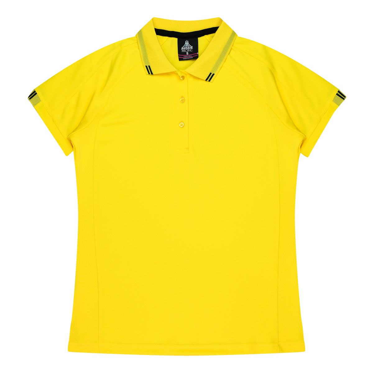 Aussie Pacific Flinders Ladies Polo 2308 - Canary/Black