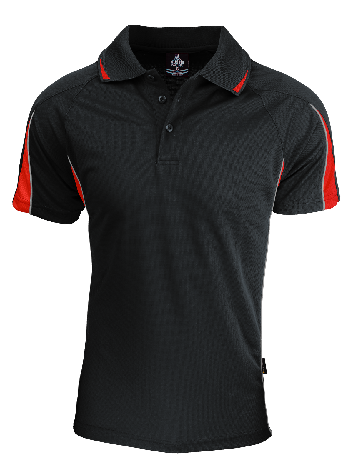 Aussie Pacific Eureka Men's Polo 1304 - Black/Red