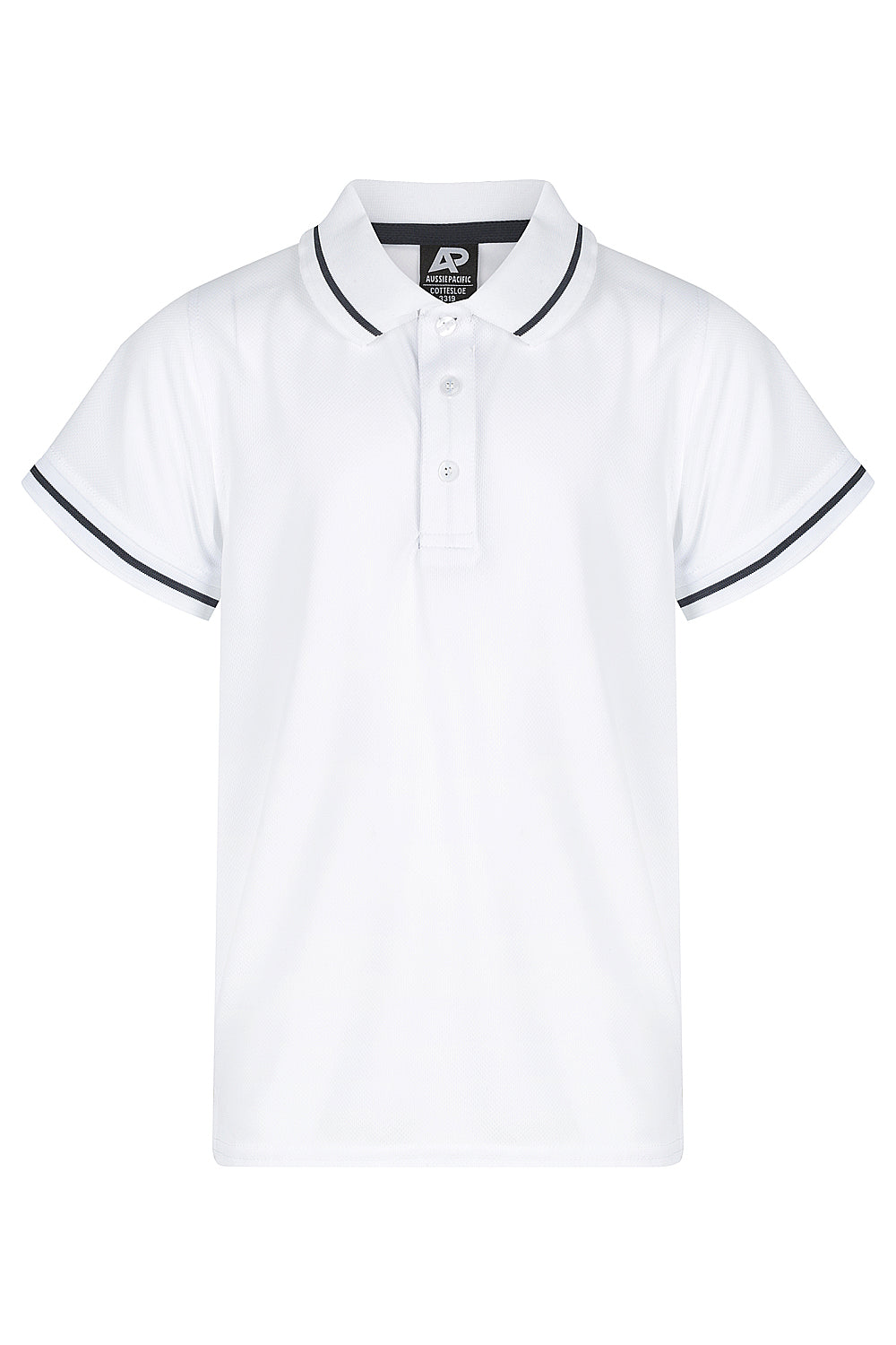 Aussie Pacific Cottesloe Kids Polo 3319 - White/Navy