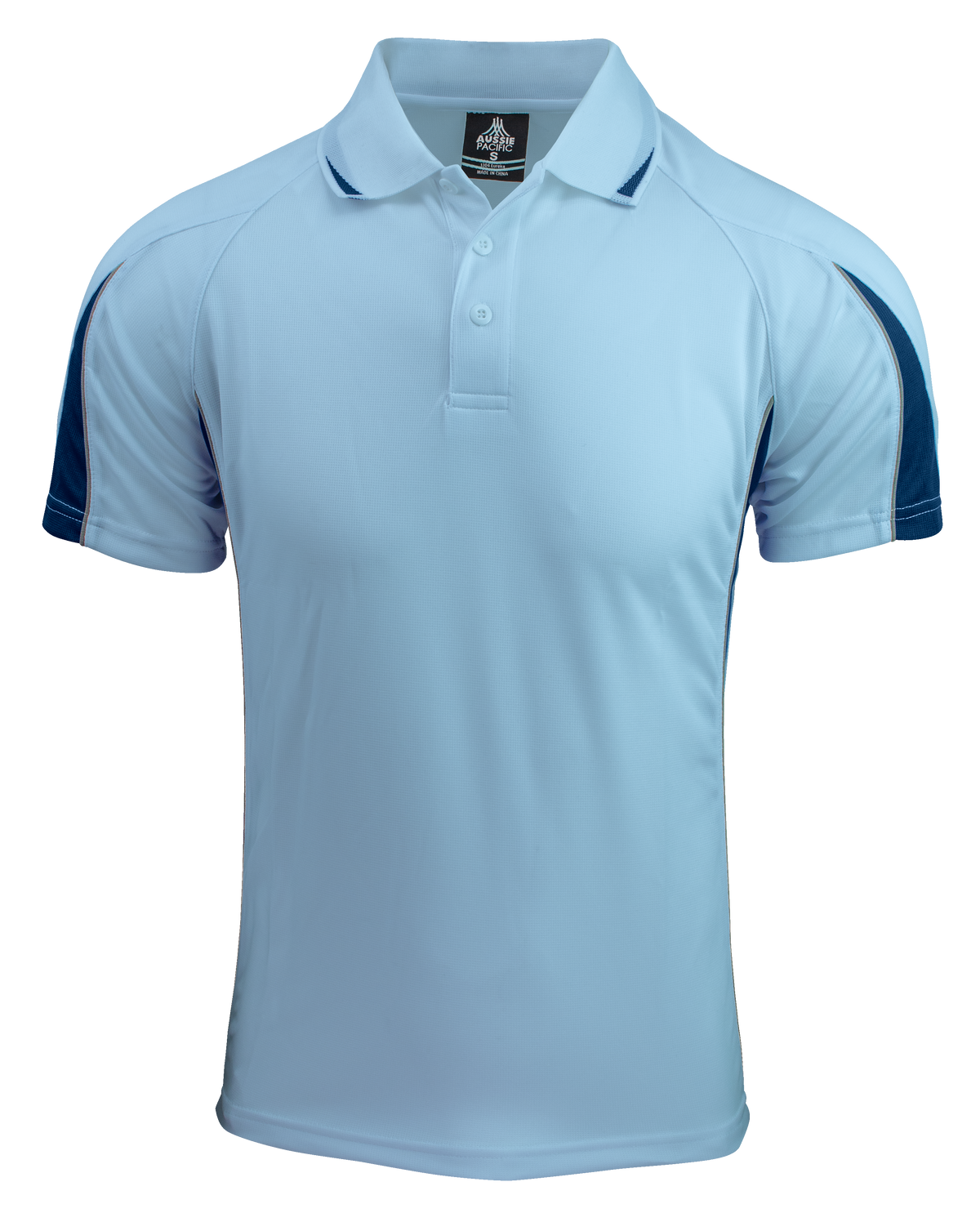 Aussie Pacific Eureka Men's Polo 1304 - Sky/Navy