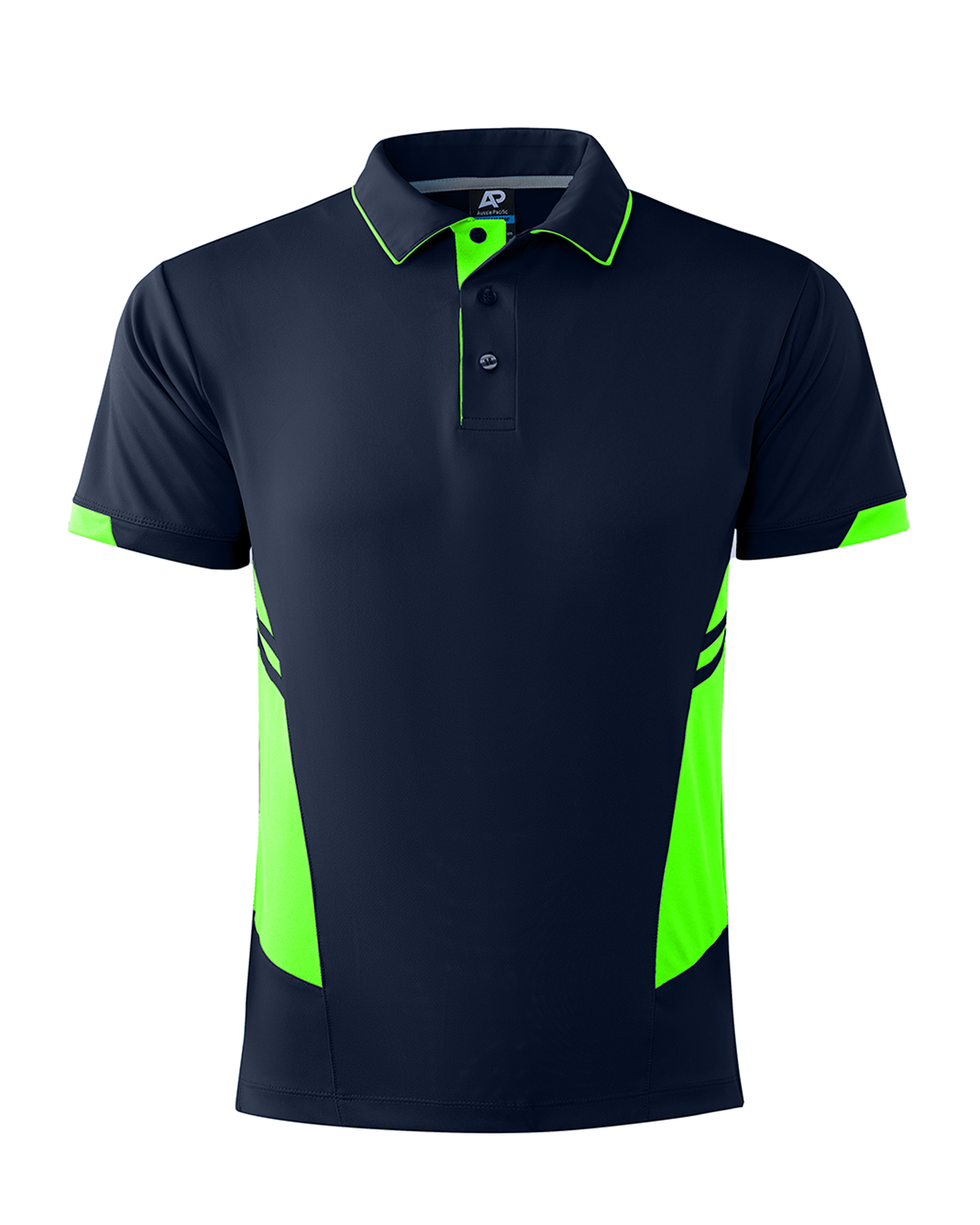 Aussie Pacific Tasman Men's Polo 1311 - Navy/Neon Green