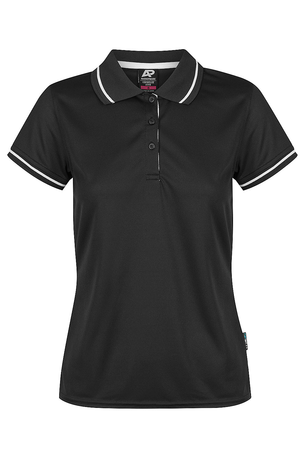Aussie Pacific Cottesloe Ladies Polo 2319 - Black/White