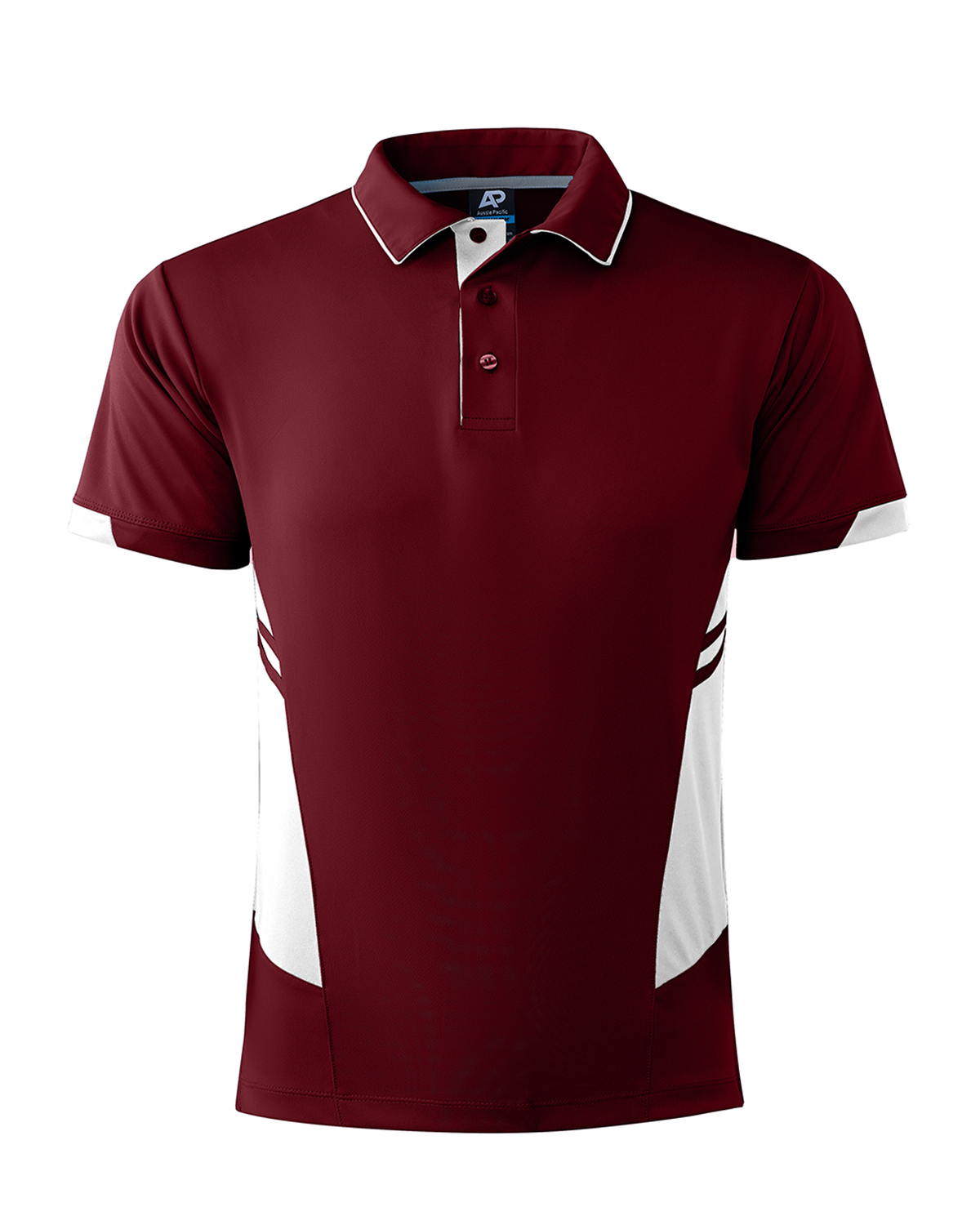 Aussie Pacific Tasman Men's Polo 1311 - Maroon/White