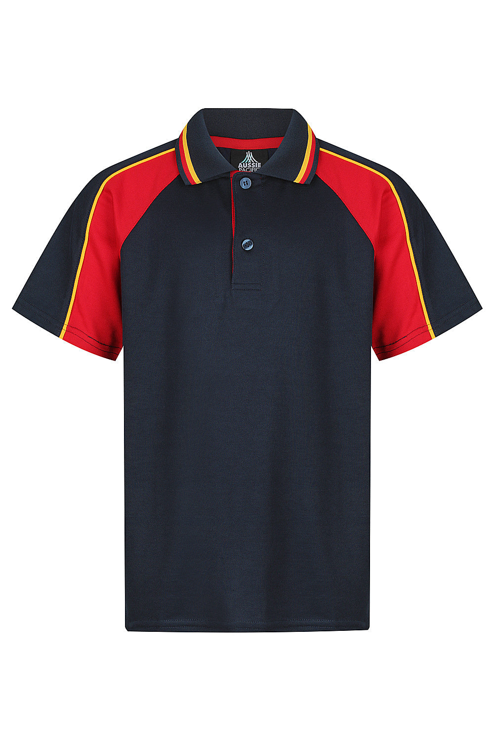 Aussie Pacific Panorama Kids Polo 3309 - Navy/Red/Gold
