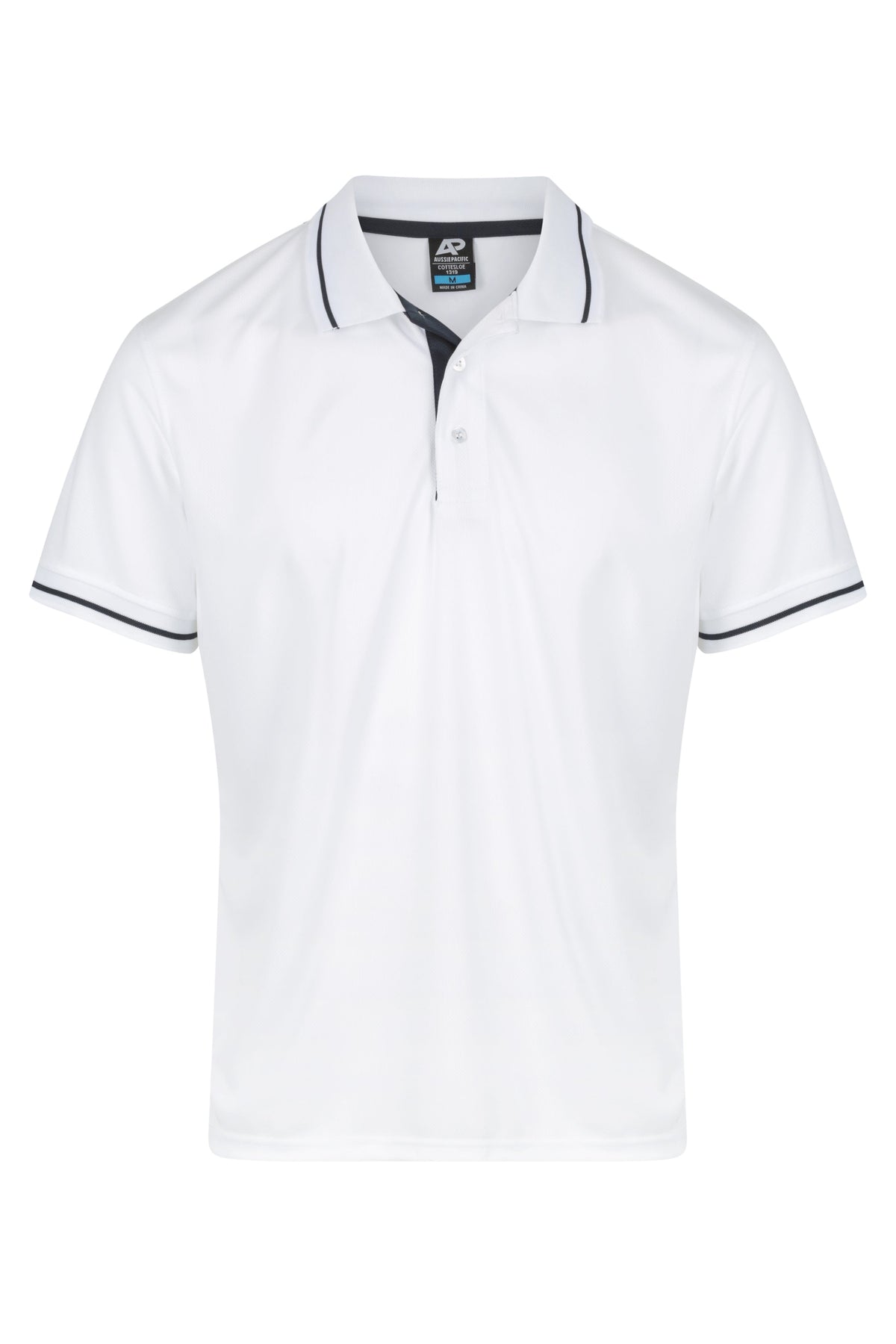 Aussie Pacific Cottesloe Men's Polo 1319 - White/Navy