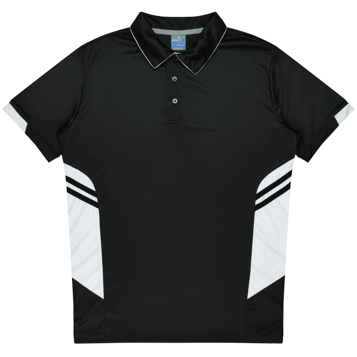 Aussie Pacific Tasman Kids Polo 3311 - Black/White
