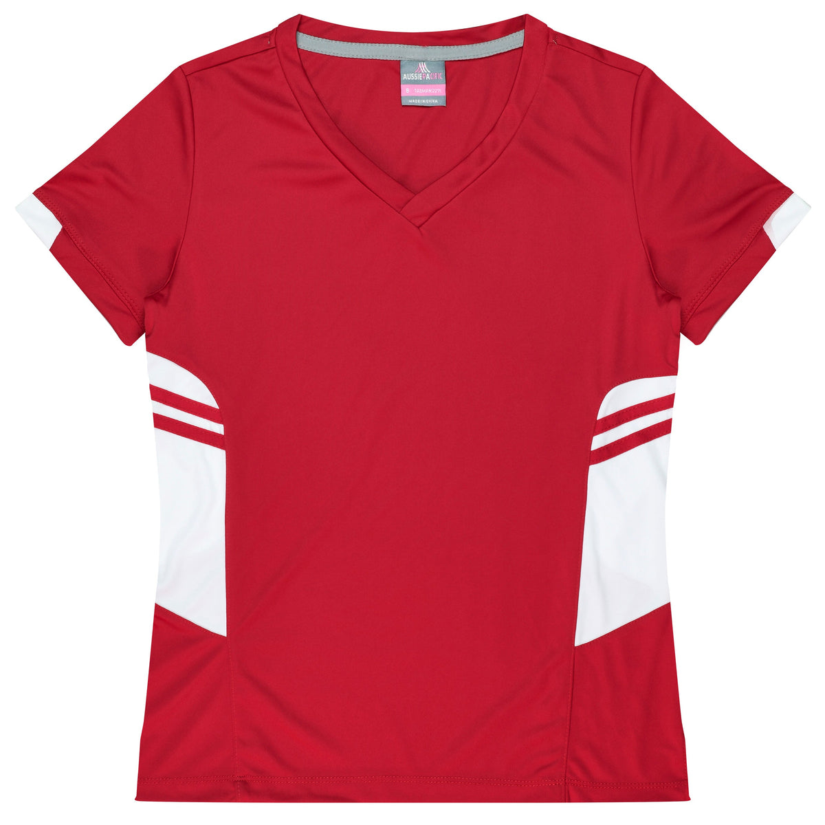 Aussie Pacific Tasman Ladies Tee 2211 - Red/White