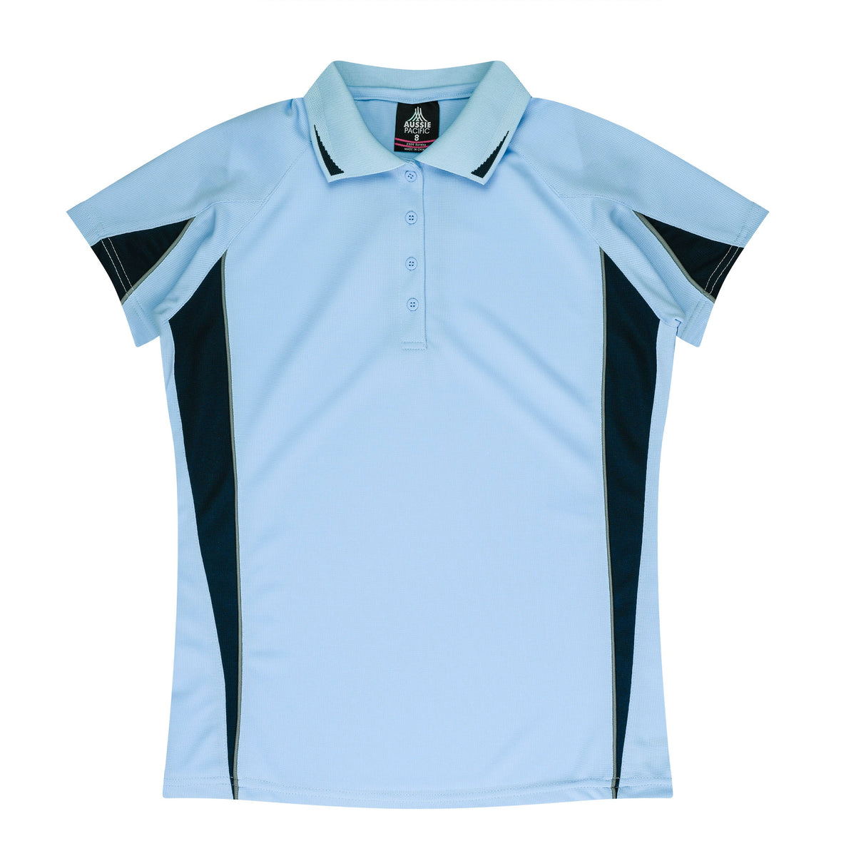 Aussie Pacific Eureka Ladies Polo 2304 - Sky/Navy