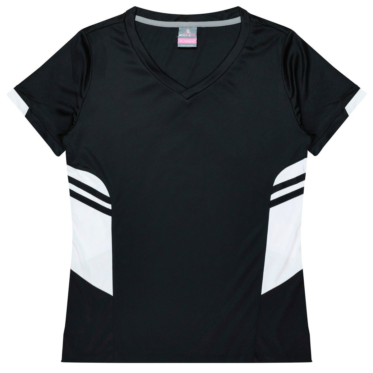 Aussie Pacific Tasman Ladies Tee 2211 - Black/White