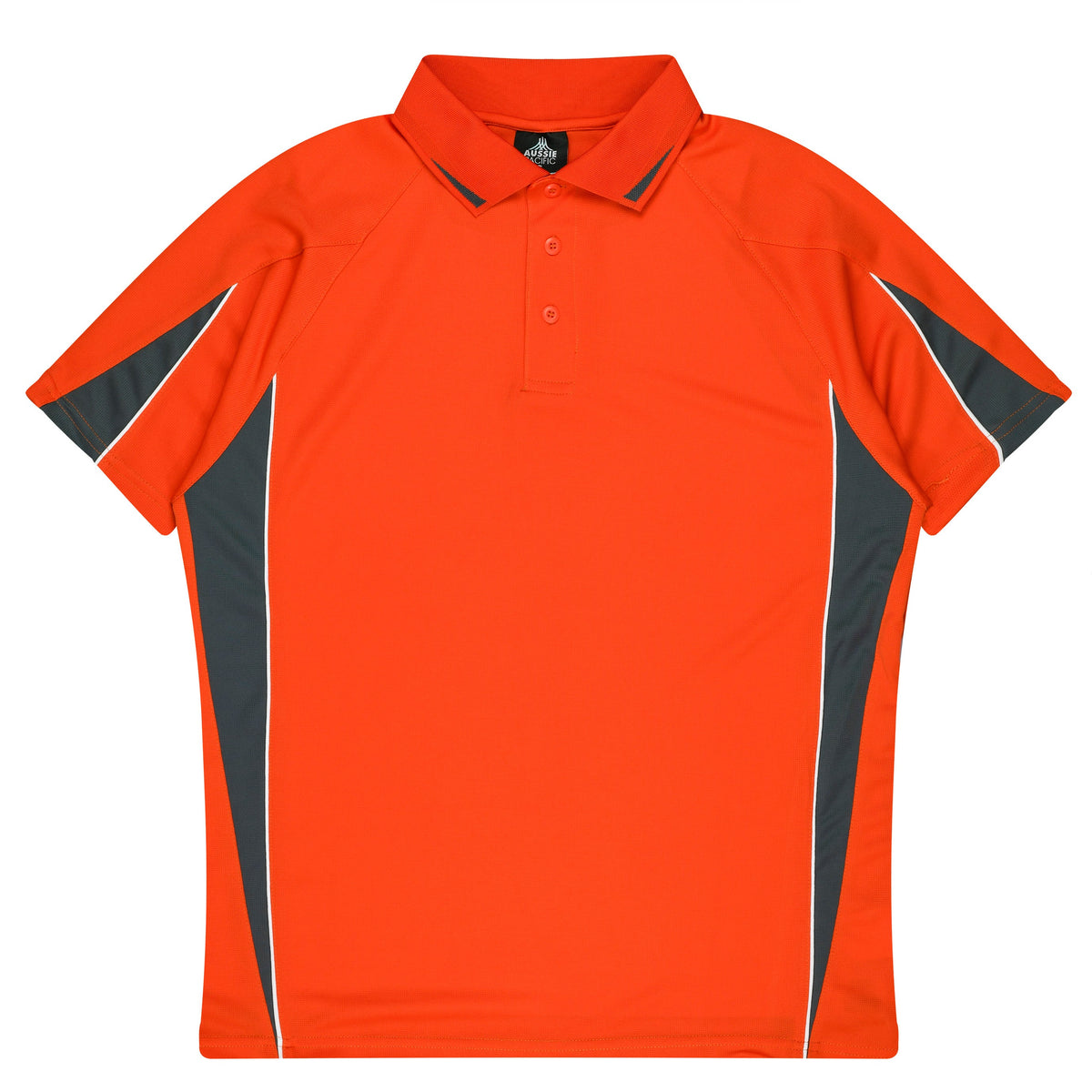Aussie Pacific Eureka Kids Polo 3304 - Orange/Charcoal