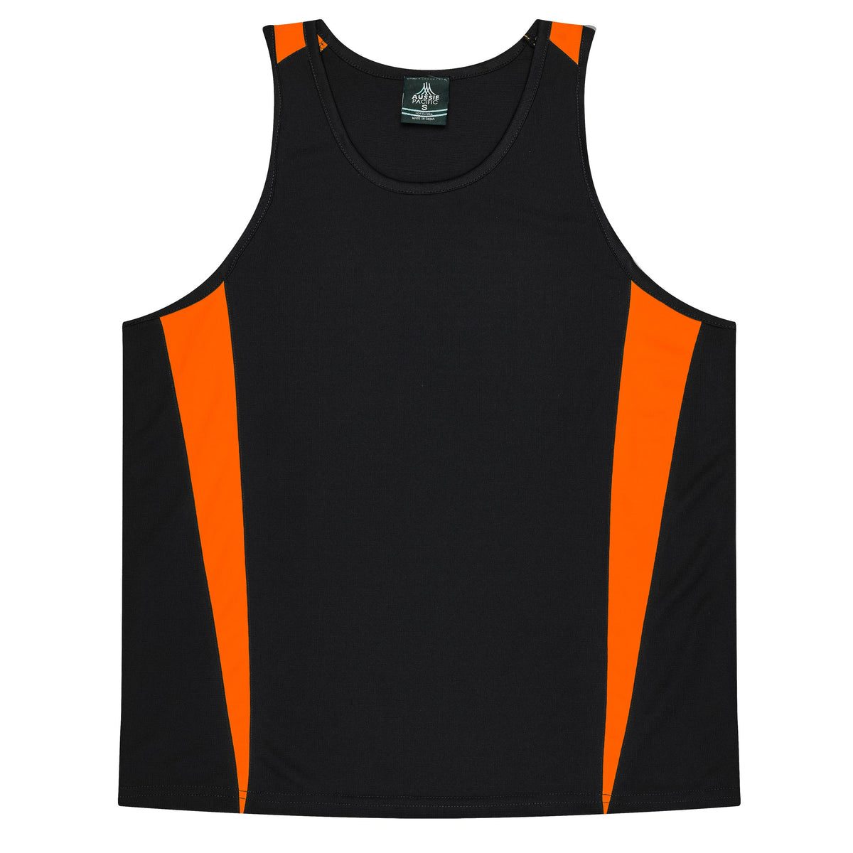 Aussie Pacific Eureka Kids Singlet 3104 - Black/Orange