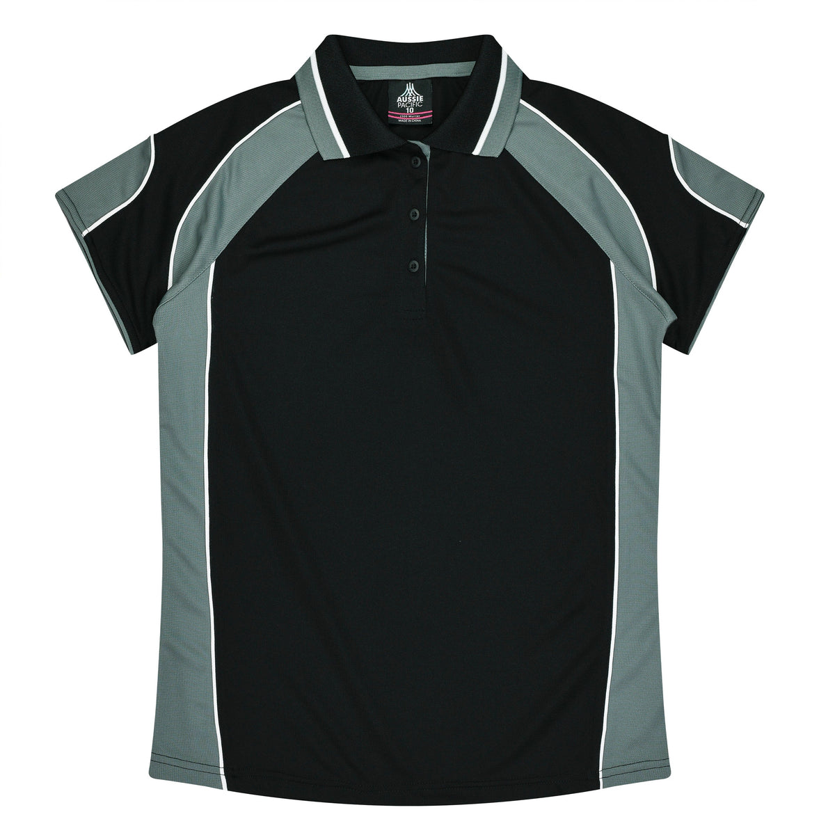 Aussie Pacific Murray Ladies Polo 2300 - Black/Ashe