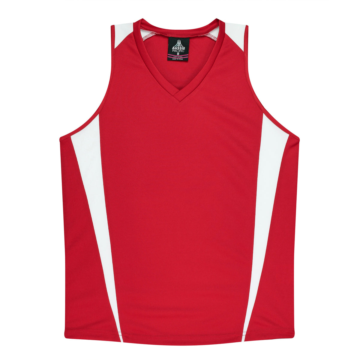 Aussie Pacific Eureka Ladies Singlet 2104 - Red/White