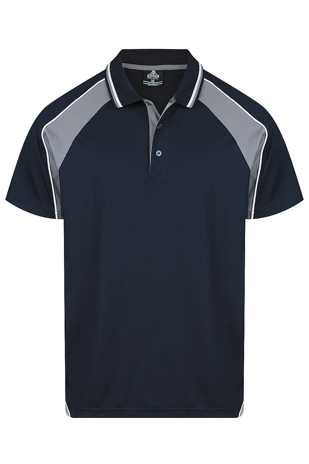 Aussie Pacific Panorama Men's Polo 1309 - Navy/Ashe/White