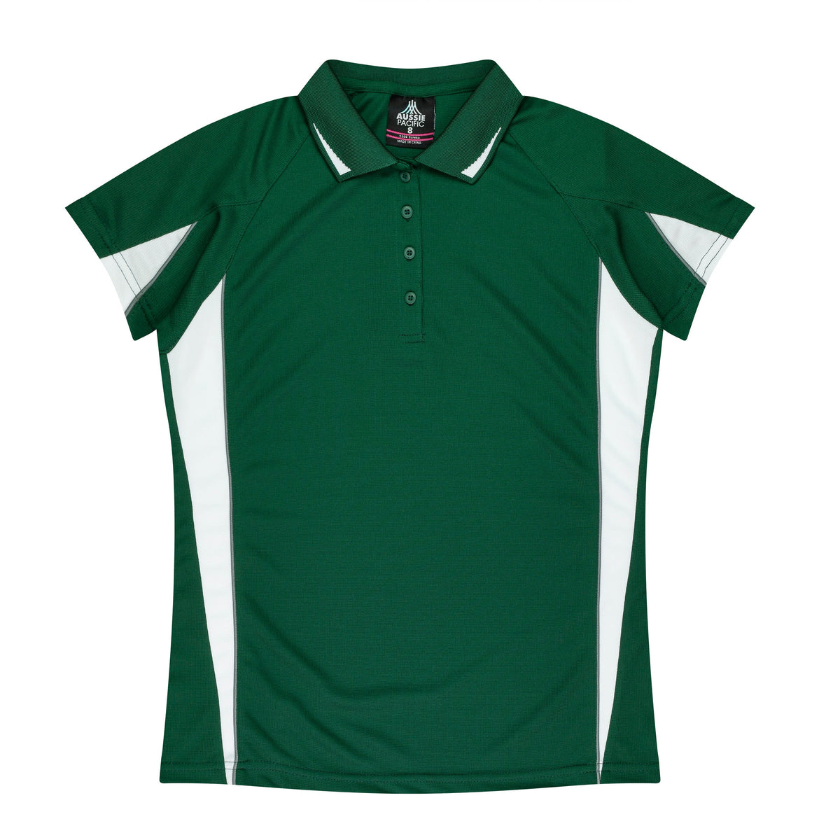 Aussie Pacific Eureka Ladies Polo 2304 - Bottle/White