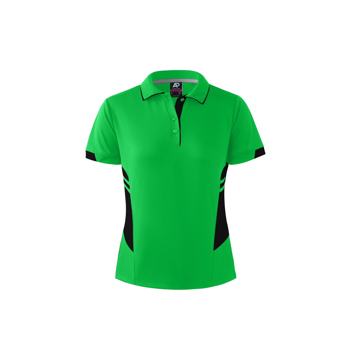Aussie Pacific Tasman Ladies Polo 2311 - Neon Green/Black