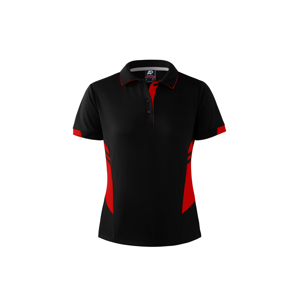 Aussie Pacific Tasman Ladies Polo 2311 - Black/Red