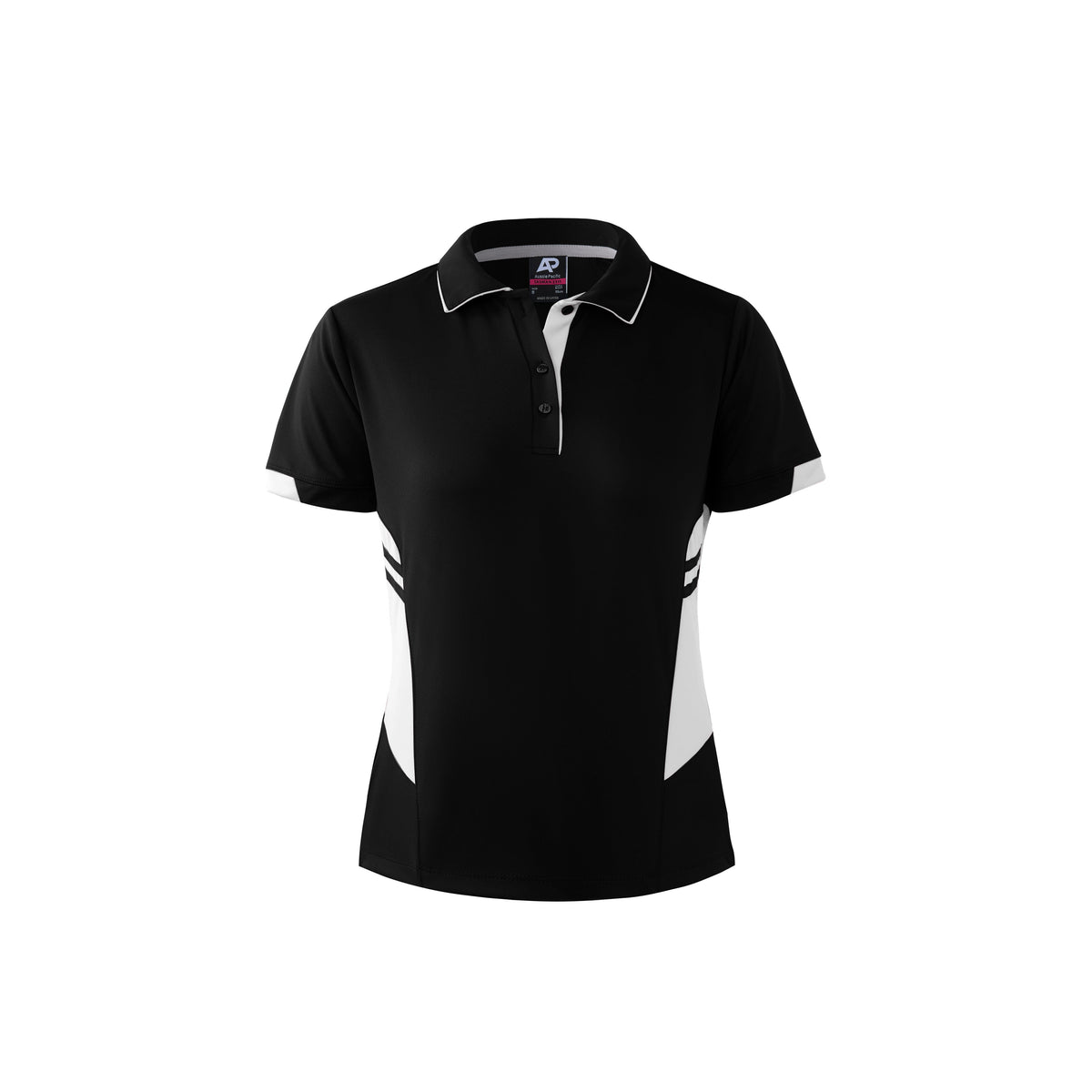 Aussie Pacific Tasman Ladies Polo 2311 - Black/White