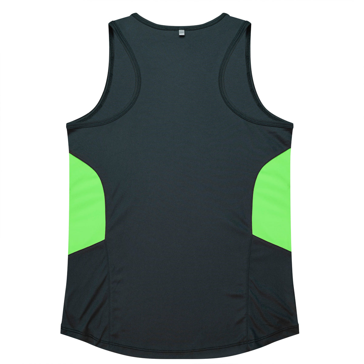 Aussie Pacific Tasman Ladies Singlet 2111 - Slate/Neon Green