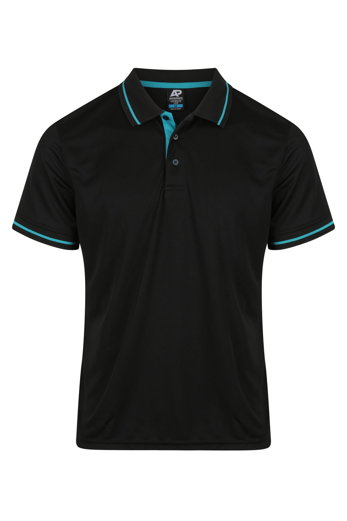 Aussie Pacific Cottesloe Men's Polo 1319 - Black/Teal