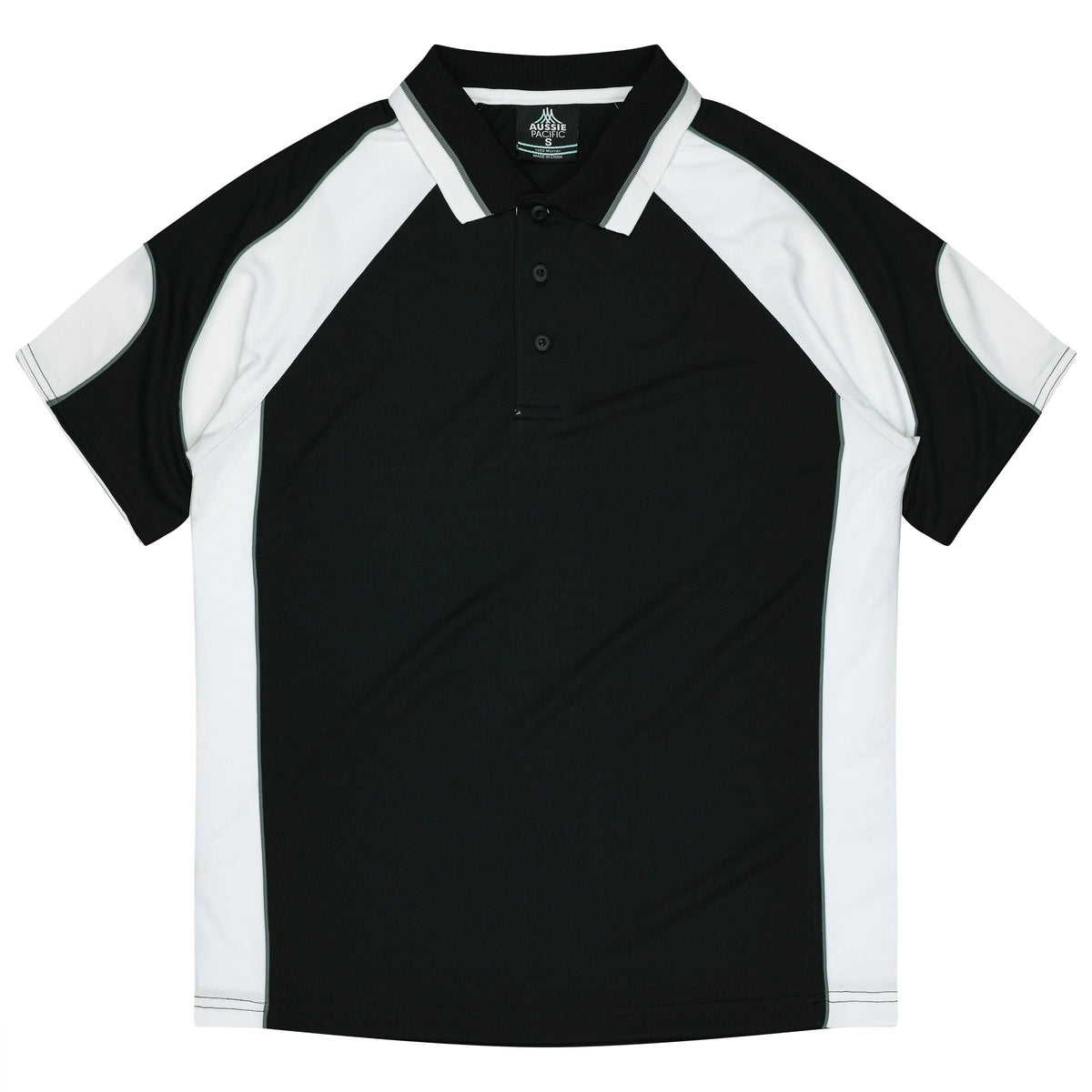 Aussie Pacific Murray Kids Polo 3300 - Black/White