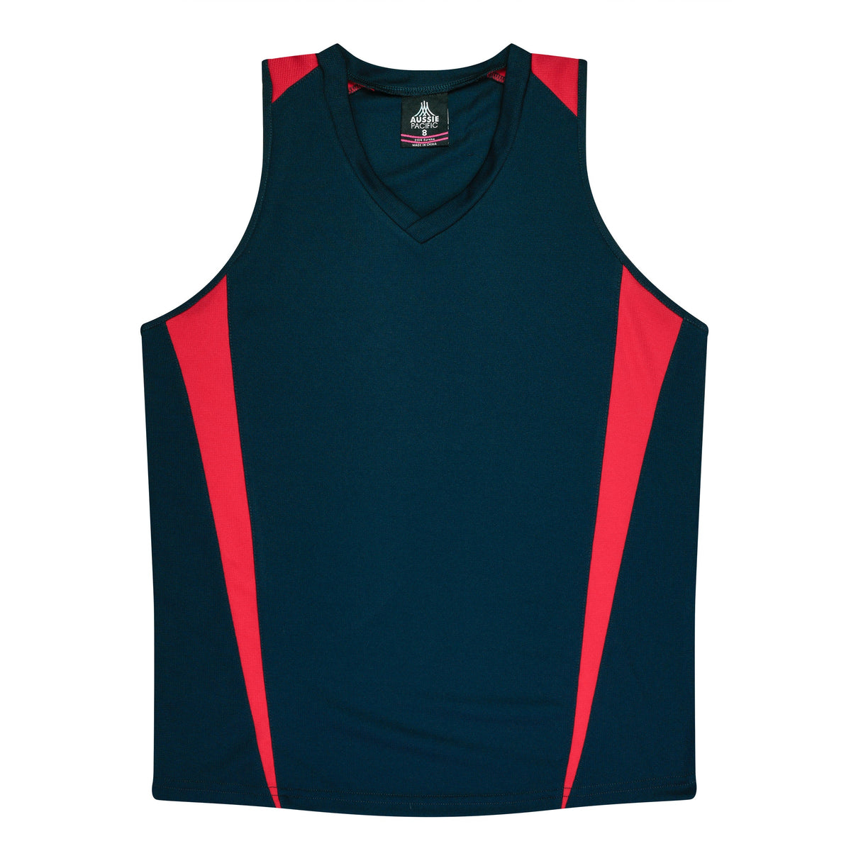 Aussie Pacific Eureka Ladies Singlet 2104 - Navy/Red