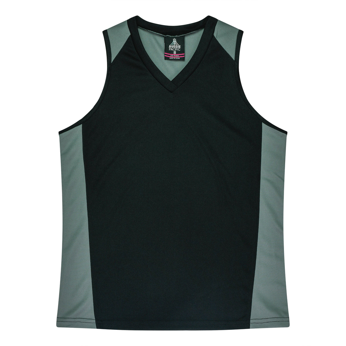 Aussie Pacific Premier Ladies Singlet 2101 - Black/Ashe