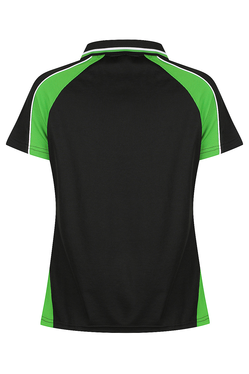 Aussie Pacific Panorama Ladies Polo 2309 - Black/Kawa Green/White