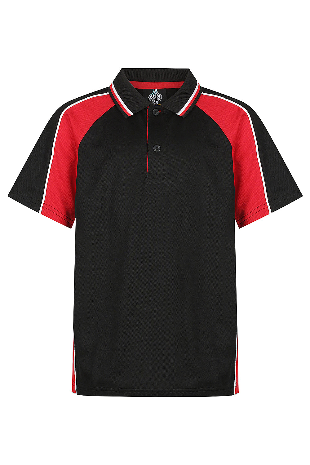 Aussie Pacific Panorama Kids Polo 3309 - Black/Red/White