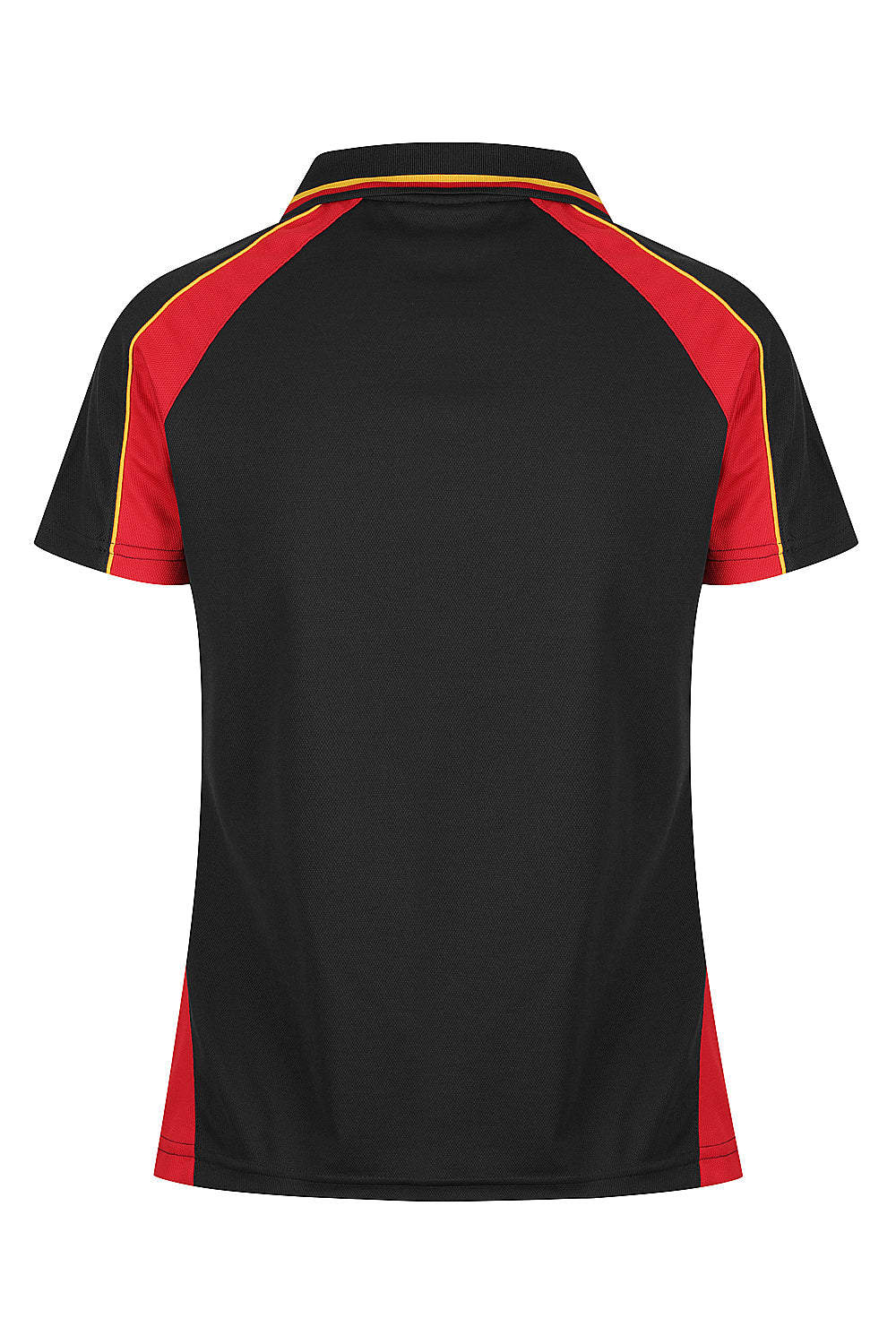 Aussie Pacific Panorama Ladies Polo 2309 - Black/Red/Gold