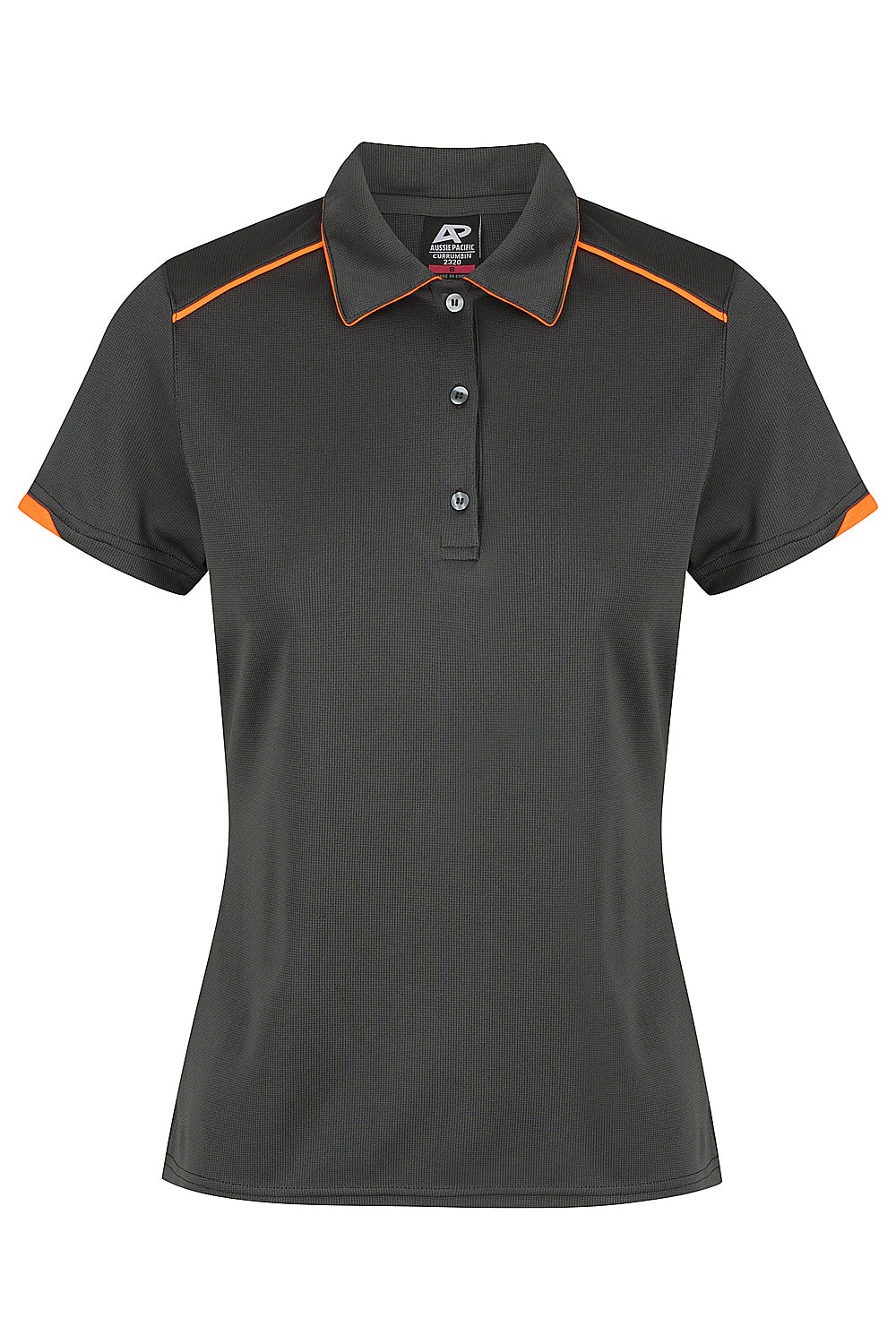 Aussie Pacific Currumbin Ladies Polo 2320 - Slate/Hi Viz Orange