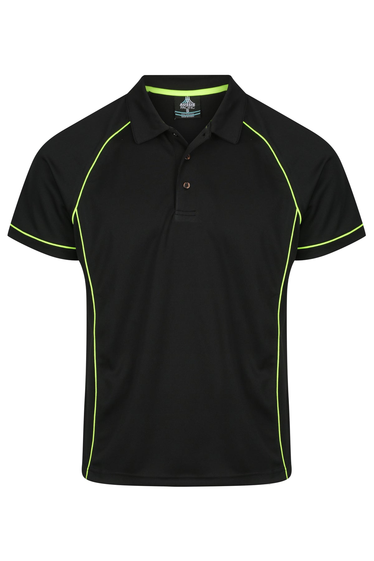 Aussie Pacific Endeavour Men's Polo 1310 - Black/Green