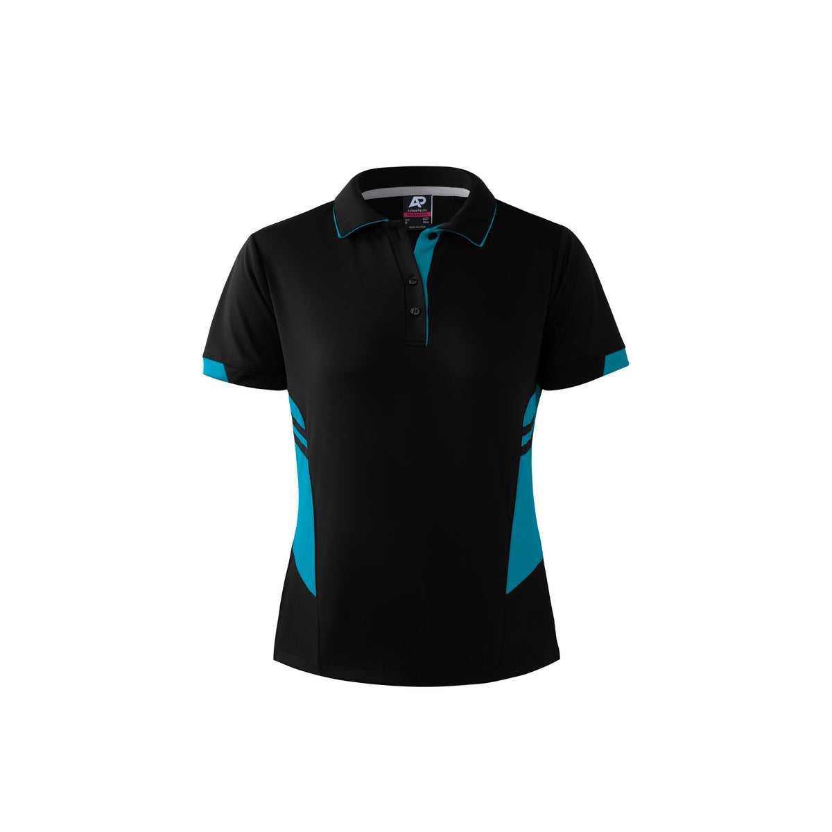 Aussie Pacific Tasman Ladies Polo 2311 - Black/Teal