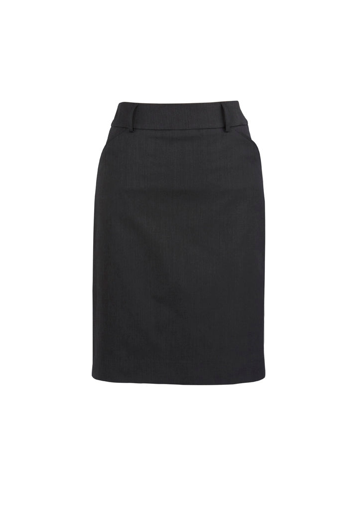 Cool Stretch Womens Multi-Pleat Skirt - Charcoal - Front