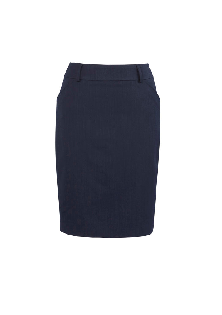 Cool Stretch Womens Multi-Pleat Skirt - Navy - Front
